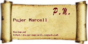 Pujer Marcell névjegykártya
